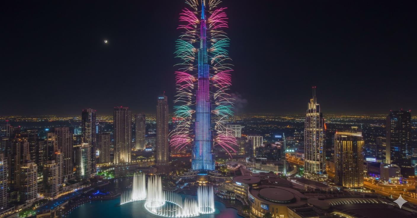 Dubai Burj Khalifa New Year’s Eve Fireworks